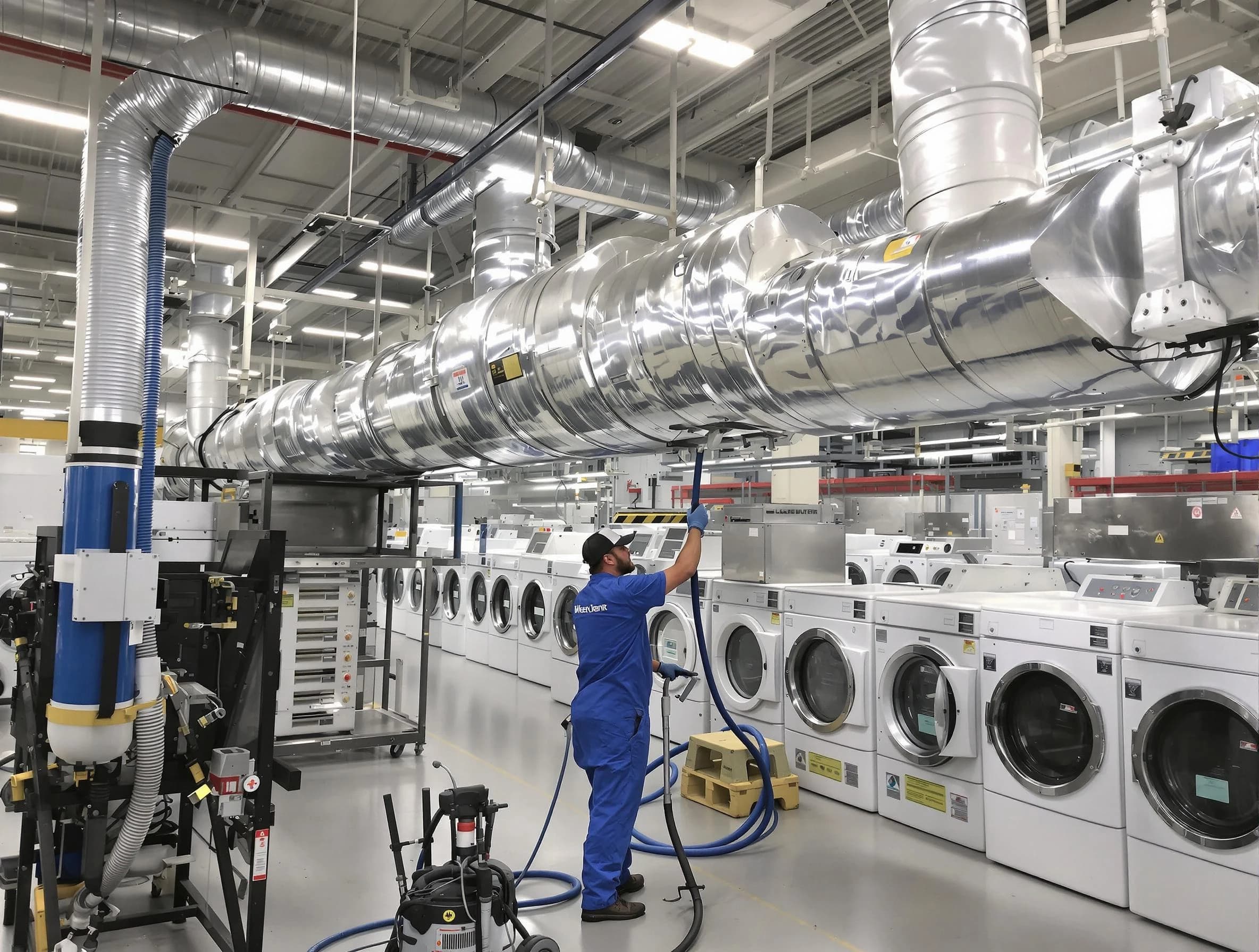 East Highland Park Dryer Vent Cleaning team performing heavy-duty industrial dryer vent cleaning in East Highland Park