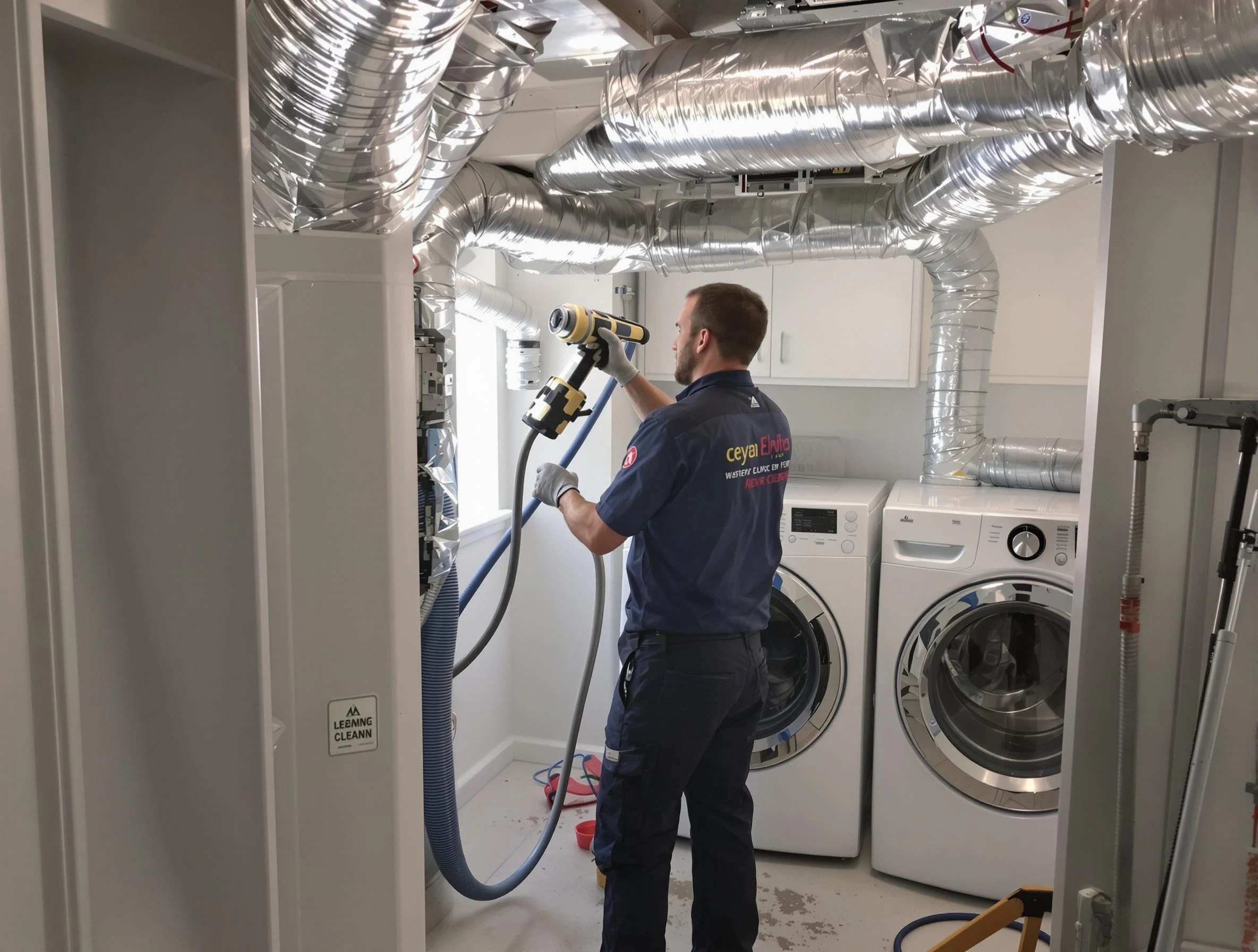 East Highland Park Dryer Vent Cleaning specialist using advanced equipment for thorough duct cleaning in East Highland Park